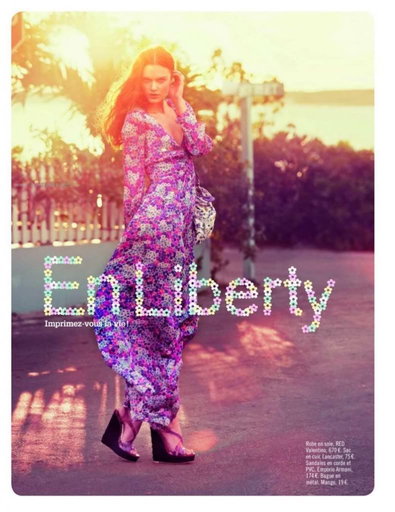 En Liberty: Glamour France, April 2010