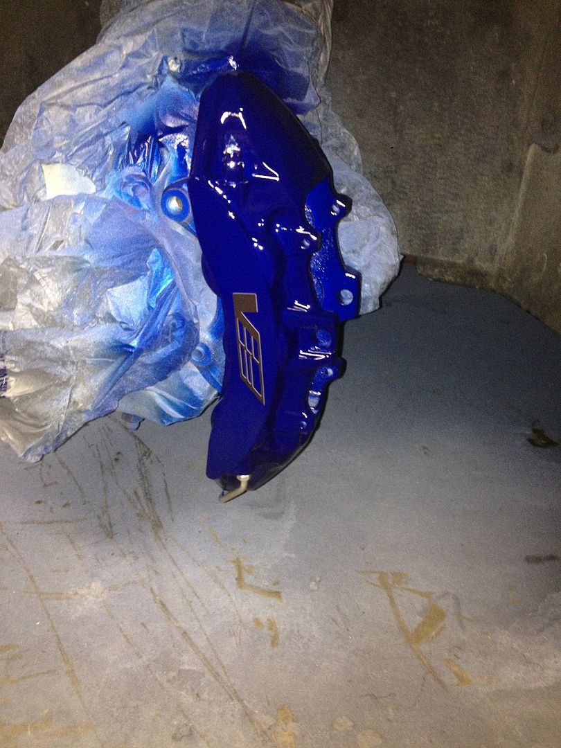 painted calipers blue Cadillac CTSV Forum