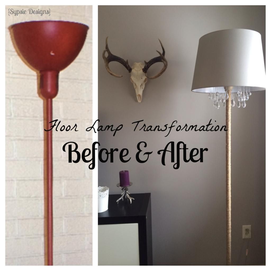 Old floor lamp before and after