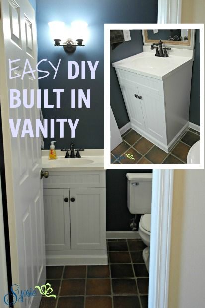 Easy DIY Built In Vanity - Sypsie Designs