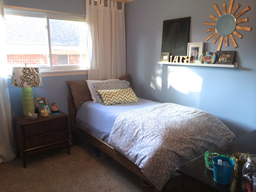 paiges sherwin williams blissful blue bedroom after