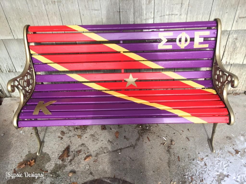 outdoor bench makeover