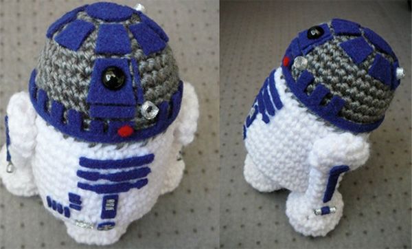 arturito r2d2 amigurumi tejido