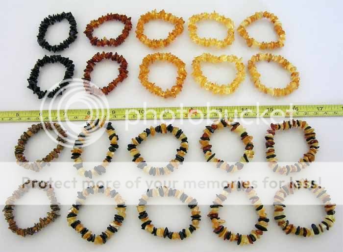   Amber Not Knotted Children Bracelets 16 cm 6 inch   Lot   20  